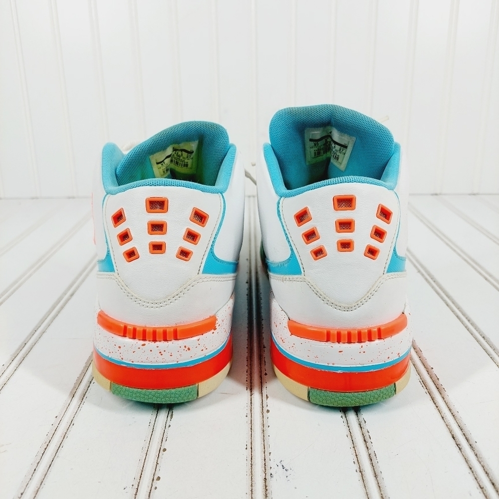 Jordan Flight 23 White Hot Lava Tide Pool Blue Athleisure Running Sneakers E119 - Picture 4 of 11